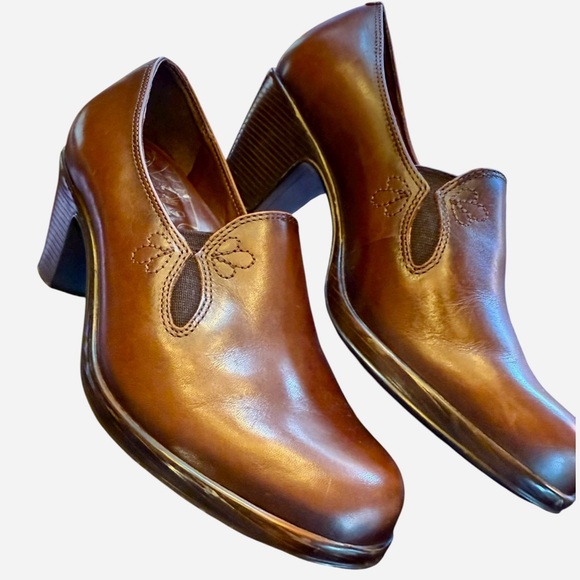 Dansko Brown Leather "Beth" Mules Clogs Shoes Size 37 EU or Size 7 US 7.5 - Picture 5 of 13